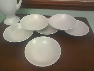 Buy Set Of 6 X Poole  Pottery Beige  Small / Berry / Cat Dishes 5 3/8  Diameter- Vgc • 8.29£