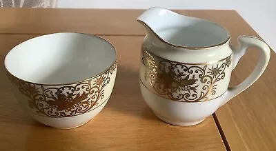 Buy Vintage 1950s Gilded Noritake Milk Jug And Sugar Bowl • 7.50£