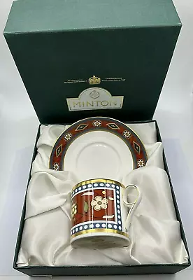 Buy Minton Cup And Saucer Set With Original Box - Frankenia Pattern  • 55£