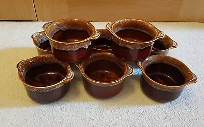 Buy 8 Kilncraft Staffordshire Pottery Soup Dessert Bowls Honeycomb Glazed Vintage • 40£