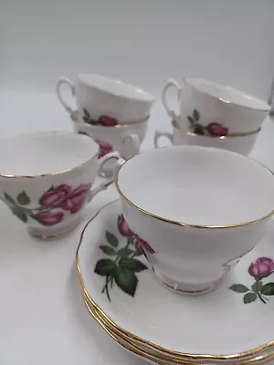 Buy Vintage Crown Bone China Royal Vale Floral Tea Cups And Saucers C3731 T2252 • 11.99£