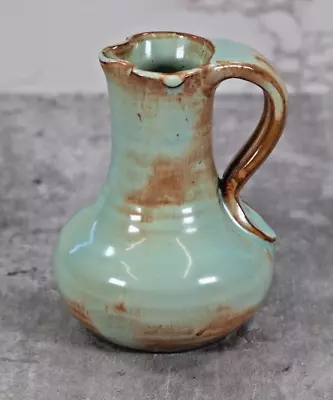 Buy Green Glazed Prinknash Earthenware Jug - Approx 11cm Tall • 9.99£