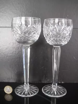 Buy Vintage Pair Of 2 Tyrone Deep Cut Antrim Design Hock Wine Glass • 74.99£