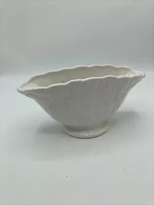 Buy Rare Vintage Kingston Pottery White Mantle Vase Cabbage Leaf Design Small • 20£