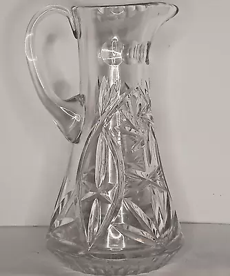 Buy Vintage Mid-Century Cut Glass Pitcher With Star Of David Pattern - Mint-8  Tall • 232.98£