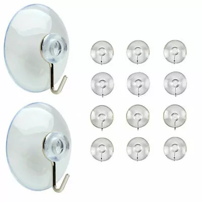 Buy 6 Window Suction Cup Hooks Sucker Hanger Hanging Glass Christmas Decorations • 3.99£