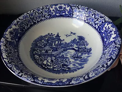 Buy Old Alton Ware Soup Bowl White &Blue Porcelain Serving Pasta Bowl Cereal Dish 1L • 10£