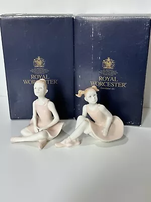 Buy 2 Royal Worcester Figure BALLERINA & BALLET SCHOOL - BOXED - Excellent Condition • 29.99£