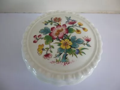 Buy Vintage Coalport Ming Rose Round Lidded Trinket Box /Pot 10cm • 3.25£