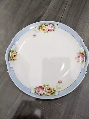 Buy Noritake Hand Painted Floral Two Handled Charger Plate Gold Trim • 13.98£