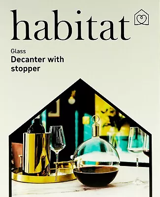Buy Japonica Glass Decanter With Metal Stopper   Habitat   RRP £25- Each • 12£