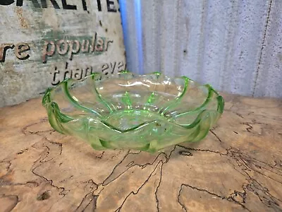 Buy Uranium Glass Fruit Bowl • 15£