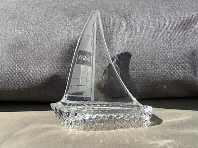 Buy Galway Irish Crystal Sailing Boat Galway Ornament Study Office Paperweight • 8£