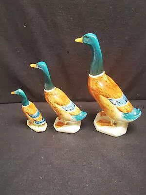 Buy Vintage Set Of Three Beswick Porcelain Mallard/ducks 1950's England,v.g.c.  • 29.99£