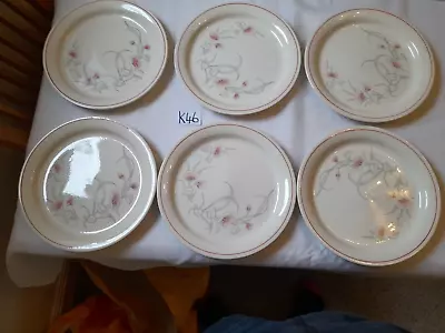 Buy Vintage Eit English Ironstone Tableware Floral Flower Pattern Dinner Plates X 6 • 20£