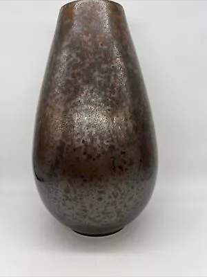 Buy Karen Donleavy KD Art Pottery Vase Brown Copper Speckled MCM Signed 9.5” • 91.33£