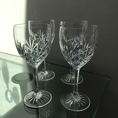 Buy 4 Vintage Edinburgh Crystal TAY White Wine Water Claret Glasses Signed 17.5cm • 39.99£