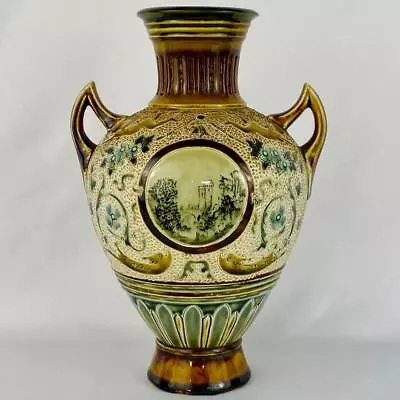 Buy Rare 30cm Antique Doulton Pottery Stoneware Large Vase C1884 By George Tabor • 550£