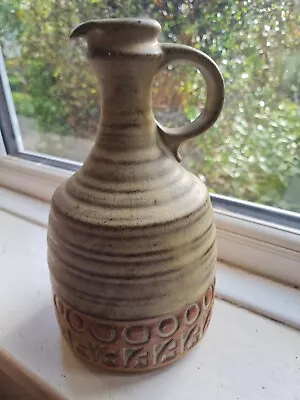 Buy Tremar Studio Cornwall Decorative 1970s Rare Pattern Vintage Stoneware Wine Jug  • 15£