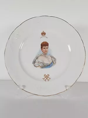 Buy Antique Doulton Burslem Queen Alexandre Coronation Plate, 1902 • 15£