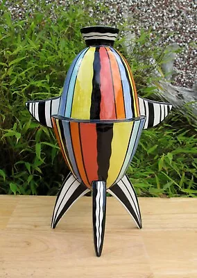 Buy Lorna Bailey Exquisite Rare Prototype Stripes Vase Dated 9/8/02 • 250£