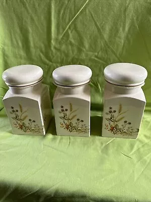 Buy HARVEST STORAGE JAR MARKS & SPENCER  - ST MICHAEL Tea Coffee Sugar X 3 Jars A/F • 17.50£