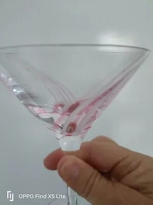 Buy 4 Vintage Caithness Pink Swirl Cocktail Glasses • 35£