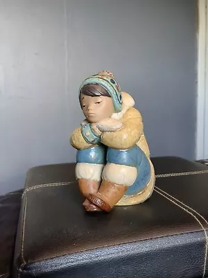 Buy Lladro Gres Eskimo  Figurine - 'Pensive' # 2159 • 60£