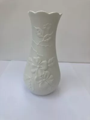 Buy Kaiser Porcelain White Bisque Floral Vase  Vintage, W. Germany 16cm. • 15£