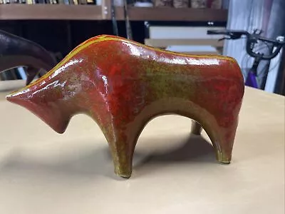 Buy Rare Mid Century Modern Albino Bagni Pottery Bull  Raymor Italy Eames Era • 521.88£