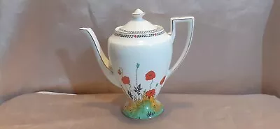 Buy Crown Ducal : Coffee Pot (Type 1) : Poppies Pattern : Art Deco • 42.50£