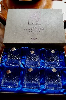 Buy UNUSED/ VINTAGE SET Of 6 EDINBURGH CRYSTAL GLASSES : CONTINENTAL COLLECTION • 400£