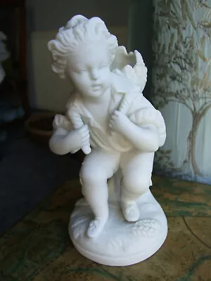 Buy Parian Ware Boy Figurine Carrying Wheat Sheaf Posy Vase / Mini Planter • 21.99£