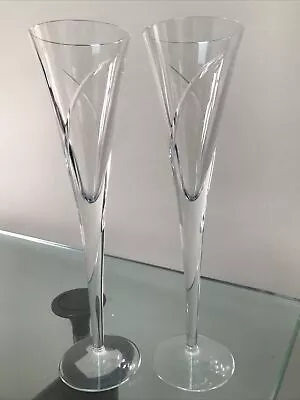 Buy 2 X Waterford Crystal Siren Champagne Flutes Glasses 28cm 🔴 • 75£