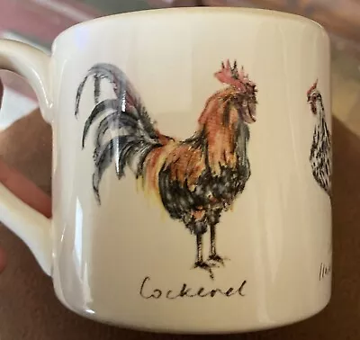 Buy Laura Ashley Tea Coffee Mug - Cockerel, Hamburg, Plymouth Rock, Orpington Hens • 7£