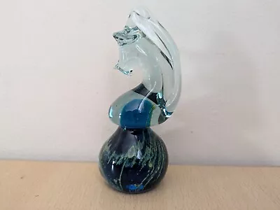 Buy Vintage Mdina Glass Art Seahorse Paperweight 1980's Clear Blue & Green  • 14.95£