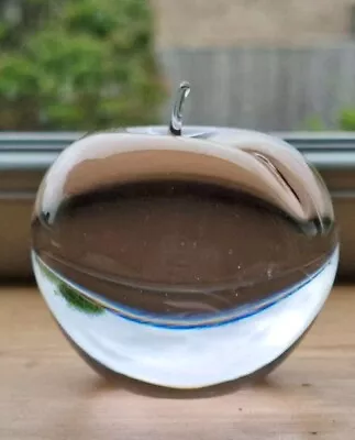 Buy Stunning Clear Glass Apple Paperweight By Wedgwood, England - 3  X 3  • 22£