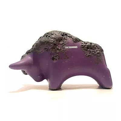 Buy Purple Fat Lava Otto Keramik Bull-  Ceramic Sculpture West German Pottery Glaze • 84.99£