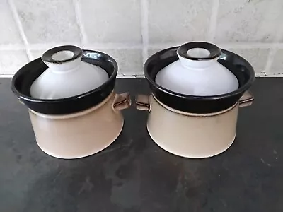 Buy Two Vintage Denby Stoneware Handcrafted Lidded Storage Containers • 4.99£