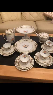 Buy 17 Piece MZ Altrohlau 1930 Tea-set With Cake Stand 4 2 Pots • 150£