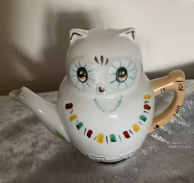 Buy Vintage Chinese White Porcelain Collectable Mini One Cup Teapot Owl Ornamental • 10£