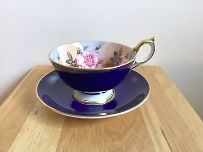 Buy Aynsley 2961 Cup And Saucer Cobalt Blue And Gold Rare Mint • 130£