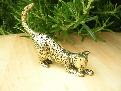 Buy FRANKLIN MINT 1986  BRASS LEOPARD LARGE CAT  ( Dcb Bd2 ) • 9.99£