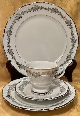 Buy Belcrest Bavarian China CORSAGE 4 Pc Place Setting Dinner Salad Plate Cup Saucer • 27.96£