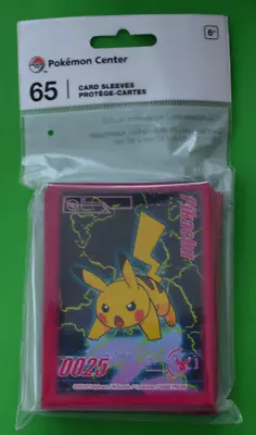 Buy Pikachu Neon Charge (65 Card Sleeves) Pokemon Center Exclusive UK • 11.99£