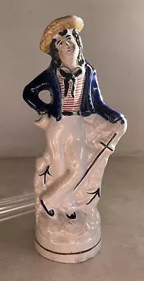 Buy Victorian Staffordshire Pottery Sailor Figurine • 15£