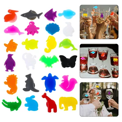 Buy  2 Pieces Drink Markers Animals Glassware Decorations Drinks • 13.79£