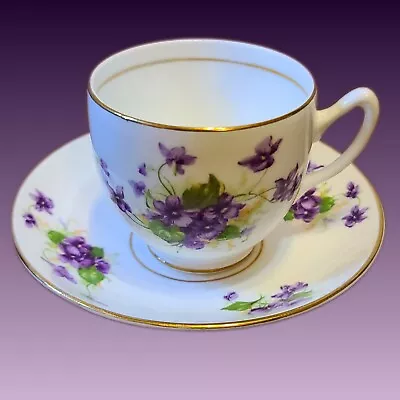 Buy Duchess Bone China Violet Purple Flower Tea Cup Saucer Set Made England VTG EUC  • 13.78£