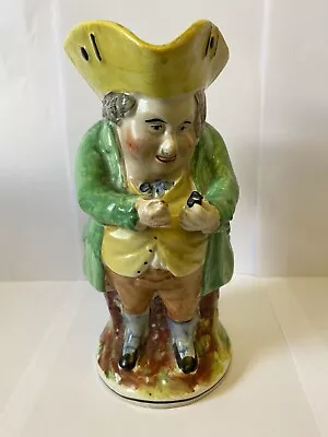 Buy Antique Staffordshire Pottery Toby Jug Snuff Taker 21 Cms. • 30£