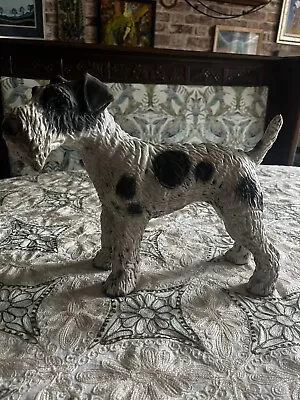 Buy Vintage Raku Studio Pottery Sculpture Fox Terrier Dog Rare Collectors  • 125£